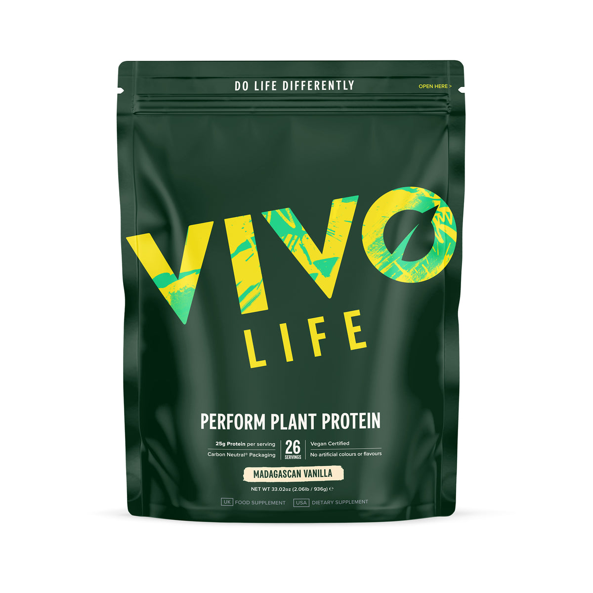 Vivo Perform Raw Plant Protein and BCAA Powder 988g - Vivo Life Greece