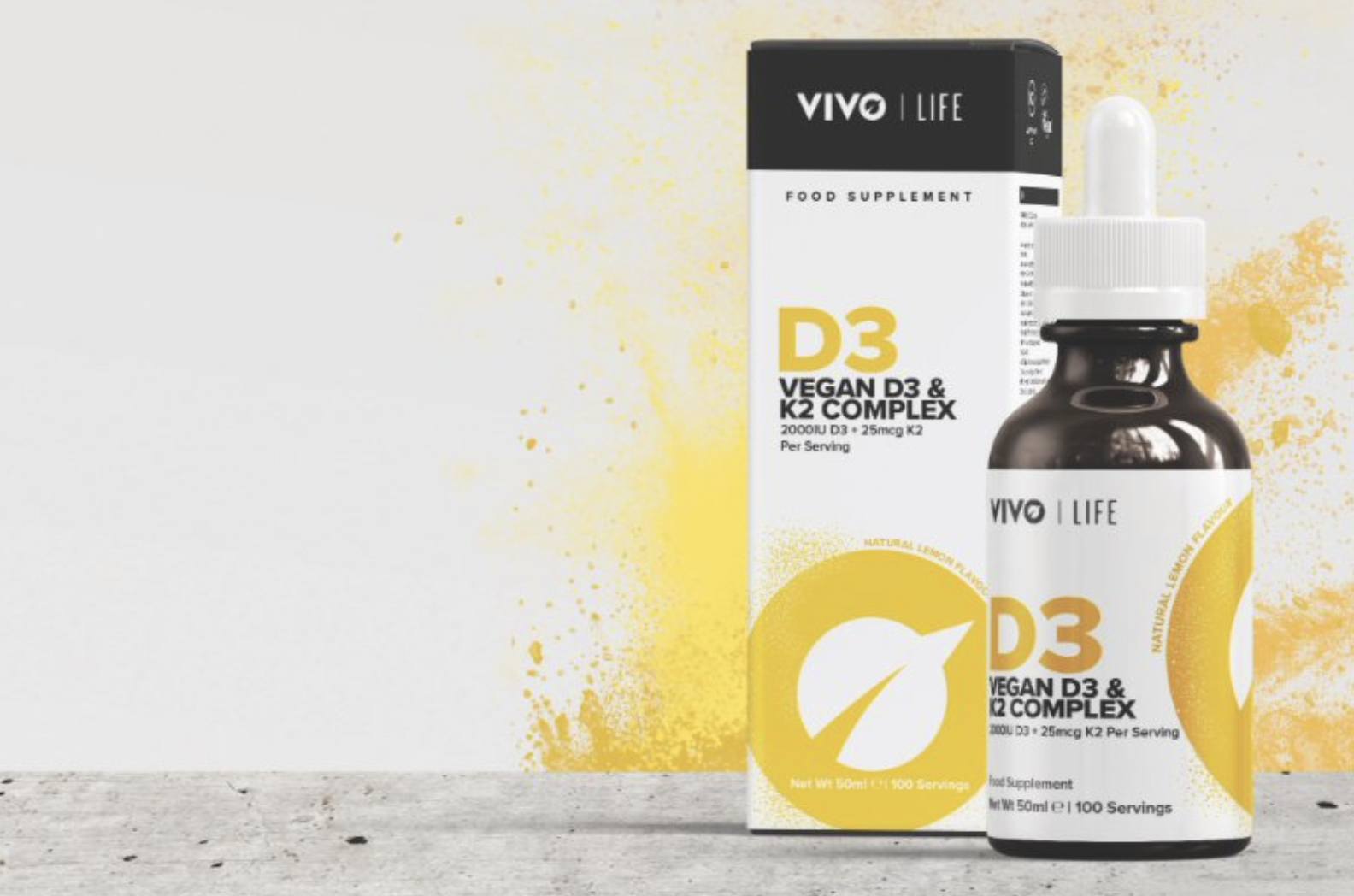 D3 with K2 50ml 100 servings- Vivo Life Greece