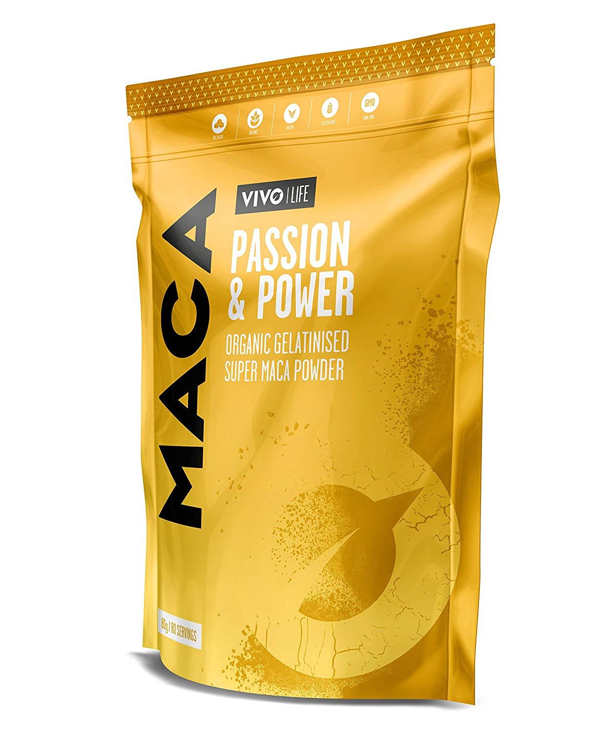 Vivo Life Gelatinised Maca Powder 80g / 80 servings | Balance Hormones | Boost Energy | Improve Mood (125gr)