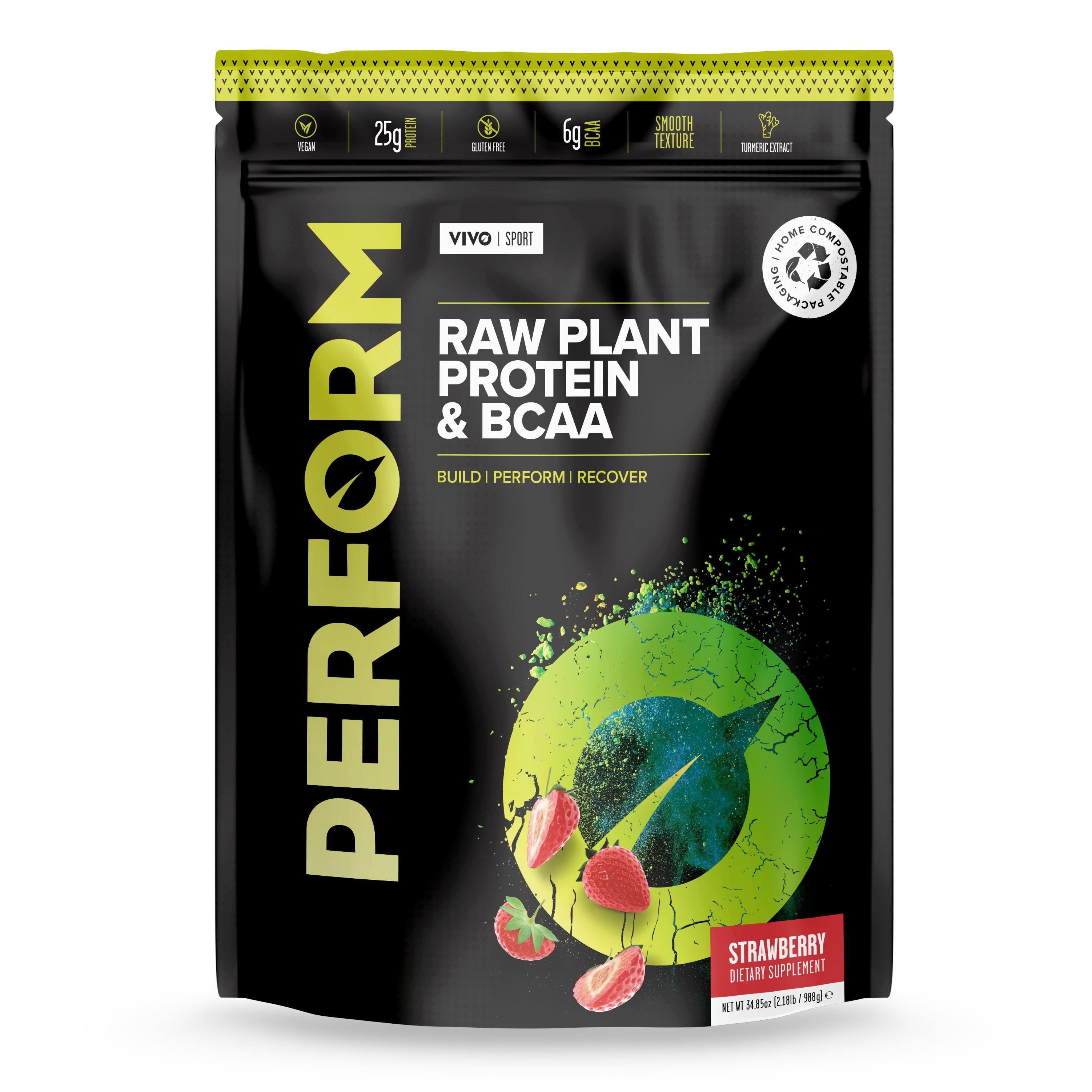 Vivo Perform Raw Plant Protein And BCAA Powder 536g